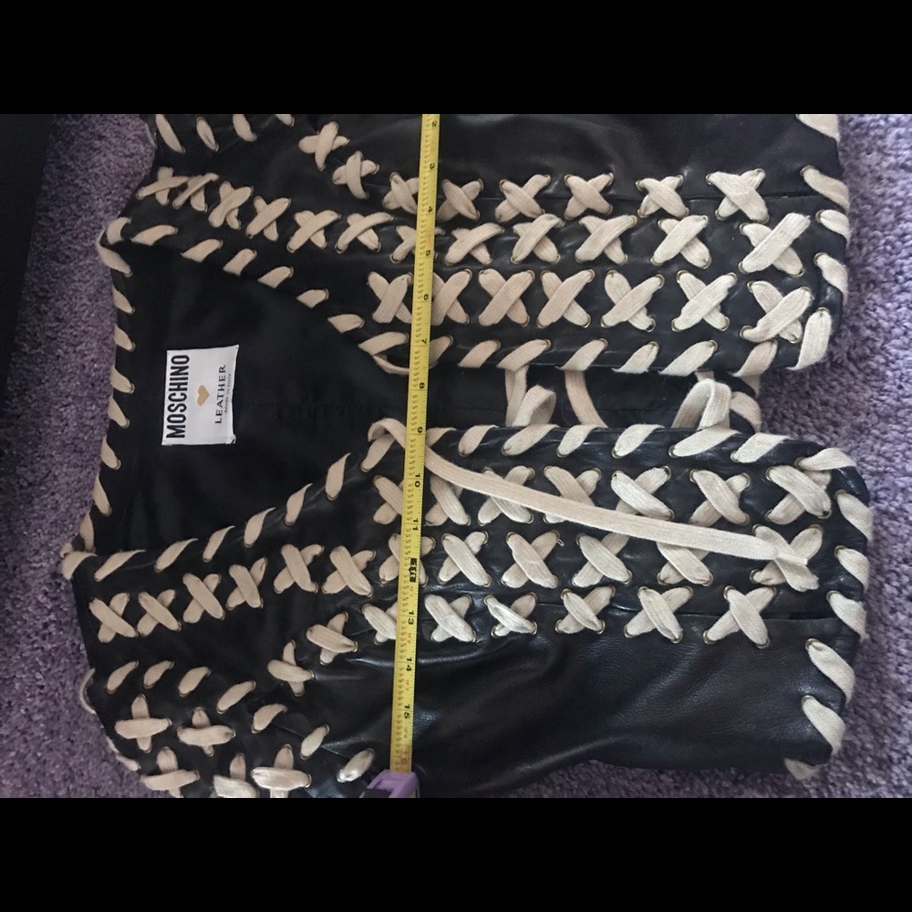 Vintage MOSCHINO couture leather jacket..ONE OF A KIND - Picture 6 of 9